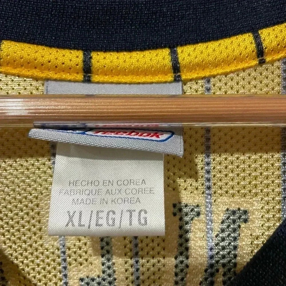 Vintage Reebok Pinstripe Indiana Pacers Jeramaine O'Neal NBA Basketball Jersey - Picture 4 of 8